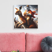 Koala Kangaroo Rider Leinwanddruck (Insitu (Wohnzimmer))