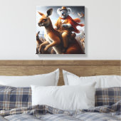 Koala Kangaroo Rider Leinwanddruck (Insitu (Schlafzimmer))