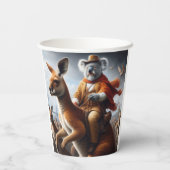 Koala Kangaroo Rider Pappbecher (Rückseite)