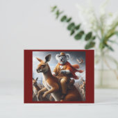 Koala Kangaroo Rider Postkarte (Stehend Vorderseite)