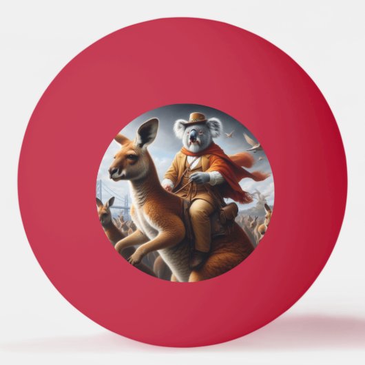 Koala Kangaroo Rider Tischtennisball (Vorderseite)
