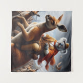 Koala Kangaroo Rider Wandteppich (Vorderseite (Horizontal))