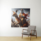 Koala Kangaroo Rider Wandteppich (Beispiel)