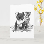 Koala Karte (Gelbe Blume)
