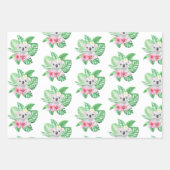 Koala Kids Wrapping Paper Flat Sheet Set 3 Geschenkpapier Set (Vorderseite)