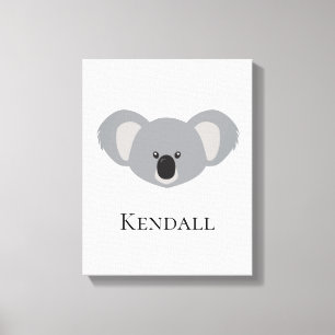 Koala Kinderzimmer Kunstdrucken personalisiert Leinwanddruck