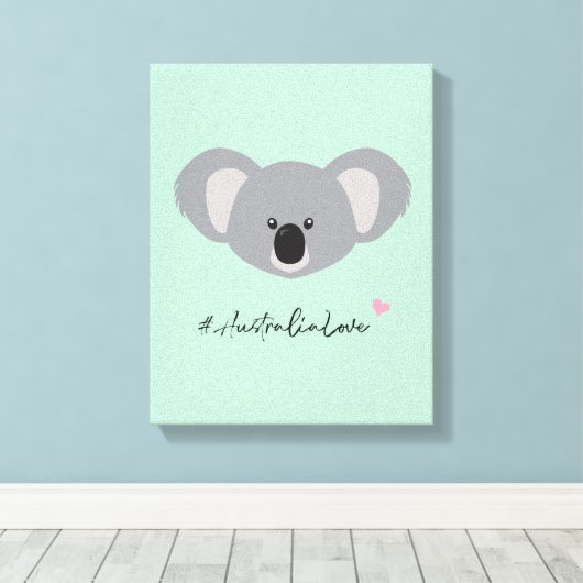 "Koala Kindness" #AustraliaLove Wohltätigkeit Lein Leinwanddruck (Insitu (Holzboden))