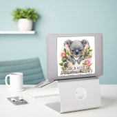 Koala Kisses und Osterwünsche - Osteraufkleber Aufkleber (Laptop auf Schreibtisch)