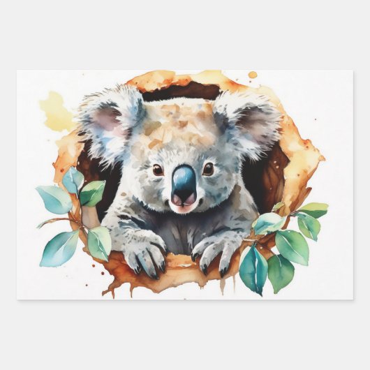Koala Klettergarten Geschenkpapier Set (Vorderseite 2)