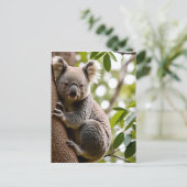 Koala Klettern Postkarte (Stehend Vorderseite)