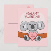 Koala Koality Be Mine Valentine Postkarte (Vorne/Hinten)