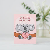 Koala Koality Be Mine Valentine Postkarte (Stehend Vorderseite)