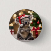 "Koala Kris Kringle: Christmas Down Under" Button (Vorderseite)