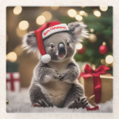 "Koala Kris Kringle: Christmas Down Under" Glasuntersetzer (Vorderseite)