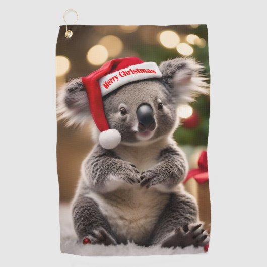 "Koala Kris Kringle: Christmas Down Under" Golfhandtuch (Vorderseite)