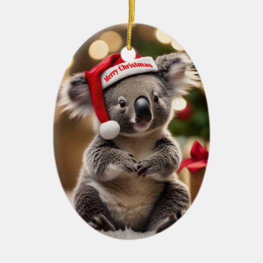 "Koala Kris Kringle: Christmas Down Under" Keramik Ornament (Vorne)