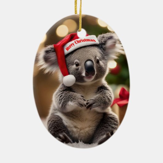 "Koala Kris Kringle: Christmas Down Under" Keramik Ornament (Hinten)
