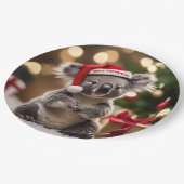 "Koala Kris Kringle: Christmas Down Under" Pappteller (Schrägansicht)