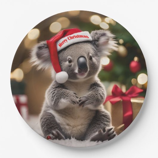 "Koala Kris Kringle: Christmas Down Under" Pappteller (Vorderseite)