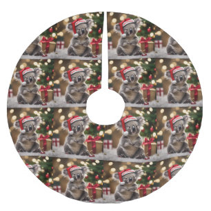 "Koala Kris Kringle: Christmas Down Under" Polyester Weihnachtsbaumdecke