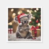"Koala Kris Kringle: Christmas Down Under" Serviette (Vorderseite)