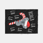 Koala La La La - Aussie Xmas Pun Funny Australian  Fleecedecke (Vorderseite (Horizontal))