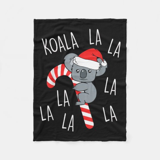 Koala La La La - Aussie Xmas Pun Funny Australian  Fleecedecke (Vorderseite)