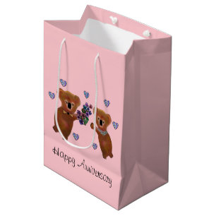 Koala-Liebe-Jahrestags-Geschenk-Taschen Mittlere Geschenktüte