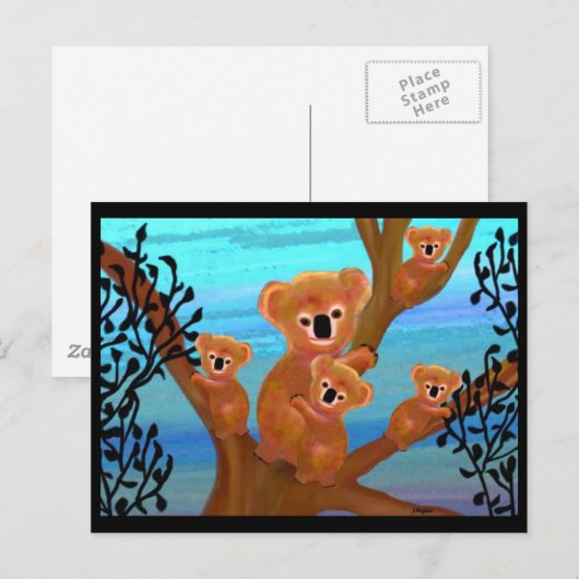 Koala Liebe Postkarte (Vorne/Hinten)