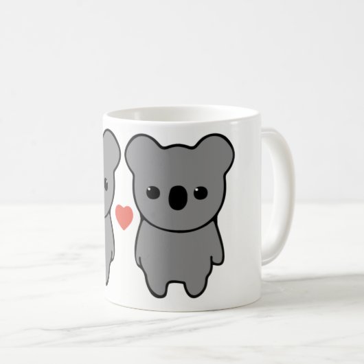 Koala-Liebe-Tasse Kaffeetasse (VorderseiteRechts)