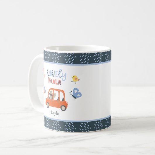 Koala Little Girl Süße Tier Co Kaffeetasse (Vorderseite Links)