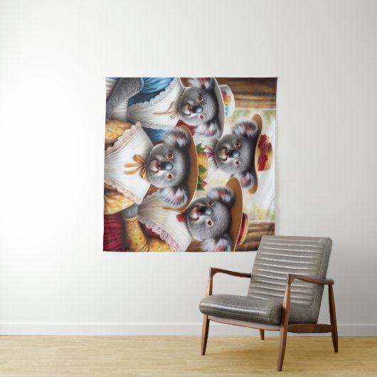 Koala Little Women Wandteppich (Beispiel (Horizontal))