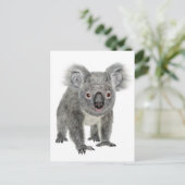 Koala Looking Forward Postkarte (Stehend Vorderseite)