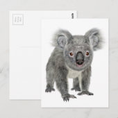 Koala Looking Forward Postkarte (Vorne/Hinten)