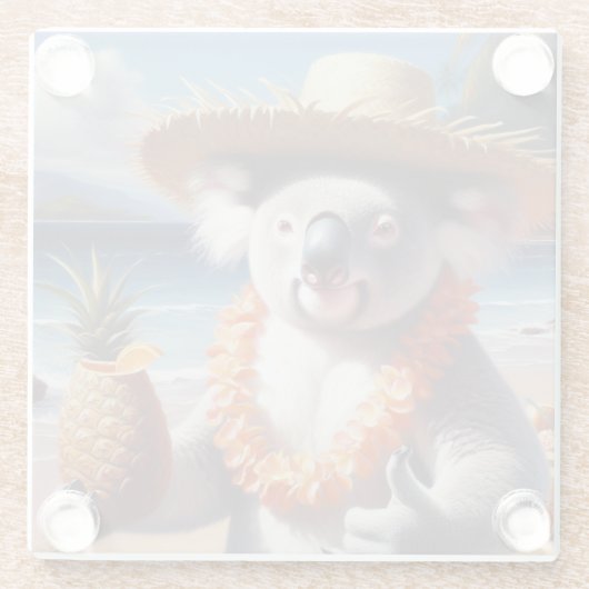 Koala Luau Glasuntersetzer (Rückseite)