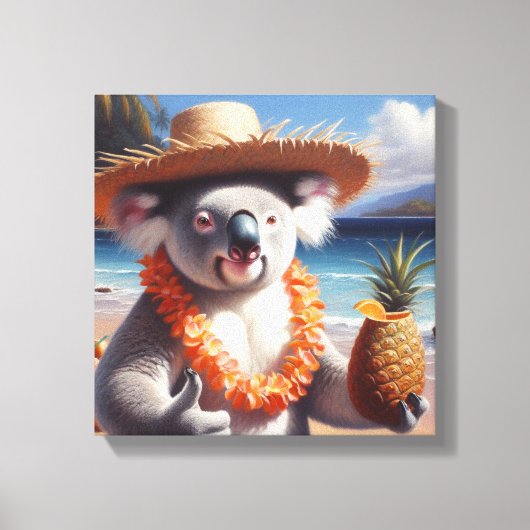 Koala Luau Leinwanddruck (Vorderseite)