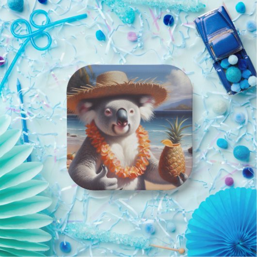 Koala Luau Pappteller (Party)