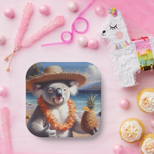 Koala Luau Pappteller (Party)