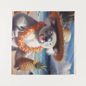 Koala Luau Wandteppich (Vorderseite (Horizontal))