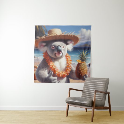 Koala Luau Wandteppich (Beispiel)