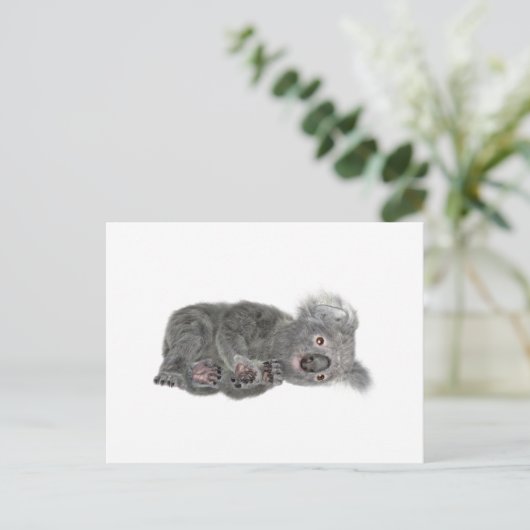 Koala Lying Down Postkarte (Stehend Vorderseite)