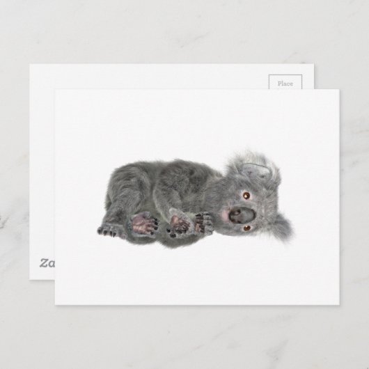 Koala Lying Down Postkarte (Vorne/Hinten)