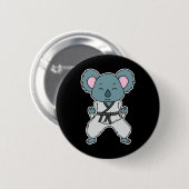 Koala macht Karate Button (Vorne & Hinten)