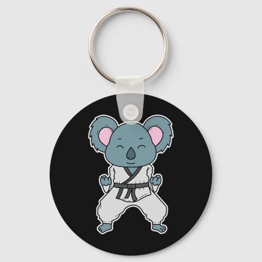 Koala macht Karate  Schlüsselanhänger (Vorderseite)