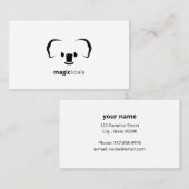 Koala Magic Modern Süße Tier Visitenkarte (Vorne/Hinten)