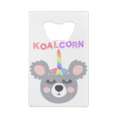 Koala Maisbär mit Regenbogenhorn Cool Koala Geldbeutel Flaschenöffner (Rückseite)