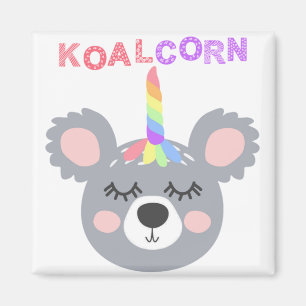 Koala Maisbär mit Regenbogenhorn Cool Koala Magnet