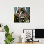 Koala Mama und New Baby Poster (Heimbüro)