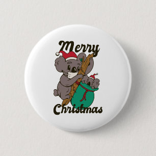 Koala Mama Weihnachtsdesign Button