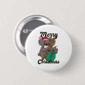 Koala Mama Weihnachtsdesign Button (Vorne & Hinten)